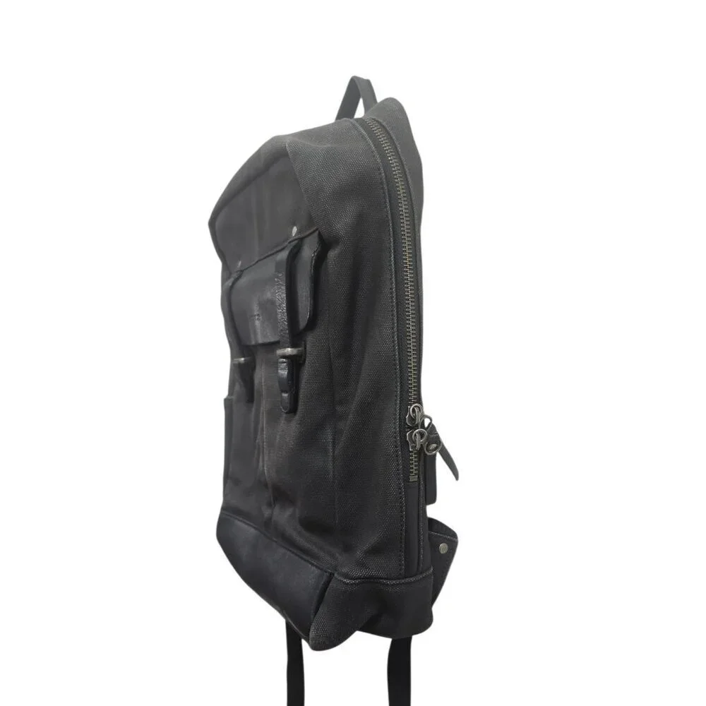 Timbuk2 Authority Laptop Backpack Deluxe Black Leather Vinyl